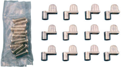 Slide-Co PL-7735 Die-Cast Screen Clips with Screws 5/16", Mill Finish, 12-Pack