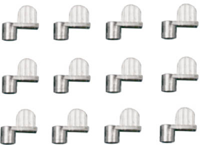 Slide-Co PL-7736 Die Cast Screen Clips With Screws, 3/8", Mill Finish, 12-Pack
