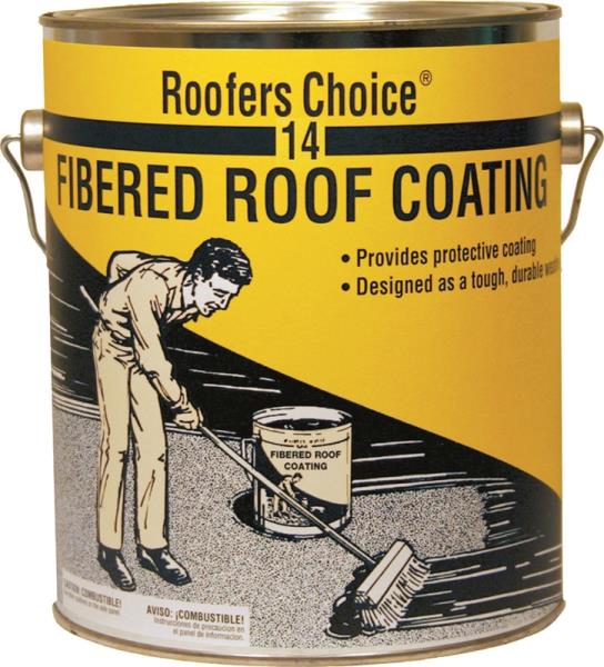 Henry RC014042 Roofers Choice Fibered Roof Coating, 1 Gal, Black, Petroleum