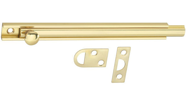 National Hardware N198-010 V1922 Flush Bolt, 6", Solid Brass