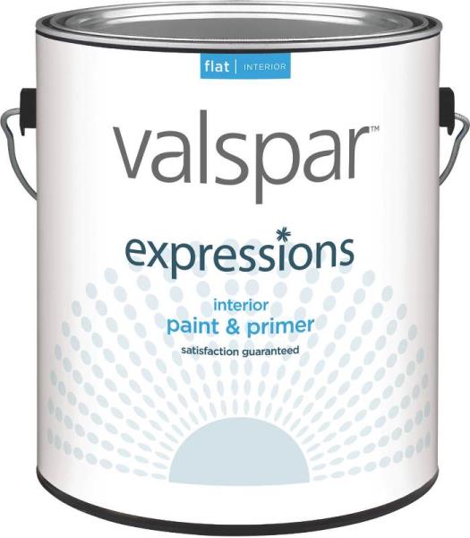 Valspar 17002 Expressions Interior Latex Paint, Pastel Base, Flat, 1 Gallon