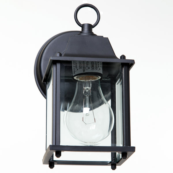 Boston Harbor AL1037-53L Single Light Small Porch Wall Lantern, Black