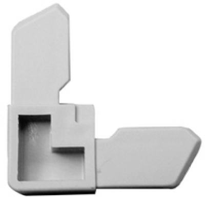 Slide-Co PL-14312 Nylon Window Corner, 3/8", Gray, 20-Pack