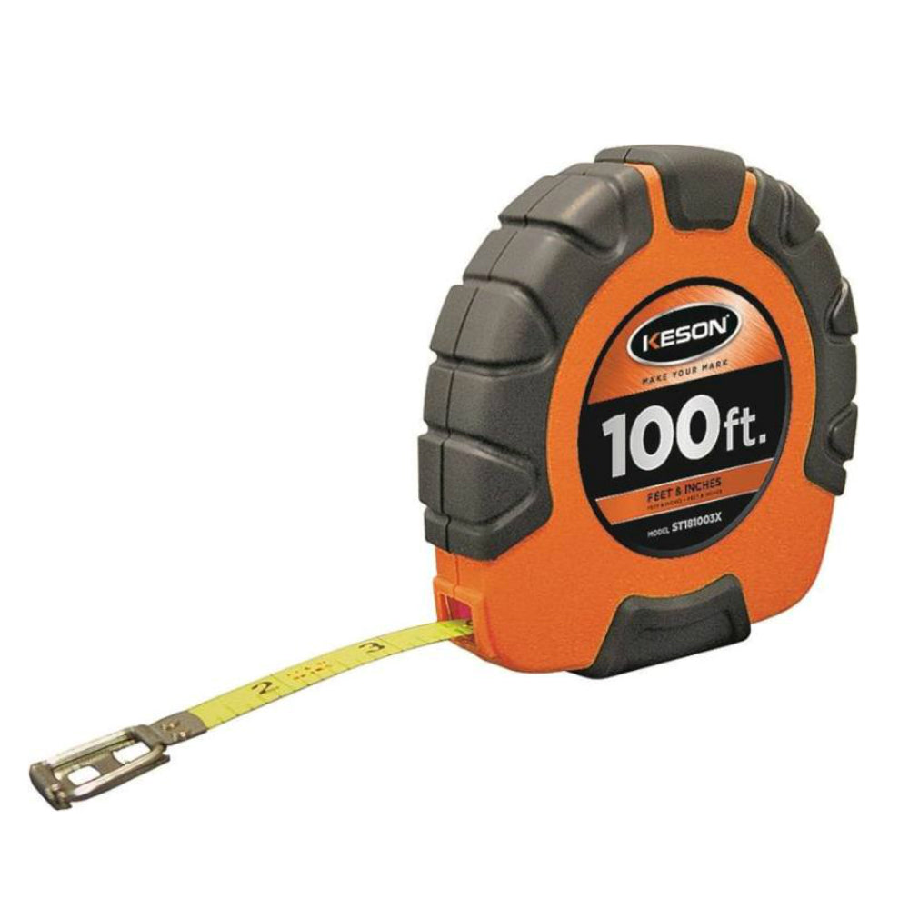 Keson Industries ST181003X Closed Housing Steel Tape, 100'