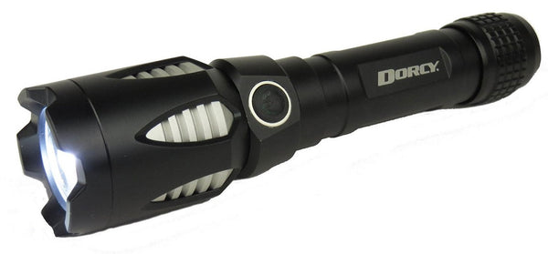 Dorcy 41-4800  Rechargeable LED Power Bank Flashlight,  Black W/Silver Trim
