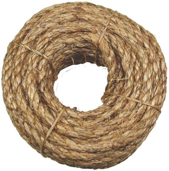 Ben-Mor 60588 Twisted Manila Rope, 3 Strands, 3/8" x 50&#039;, Brown-Beige