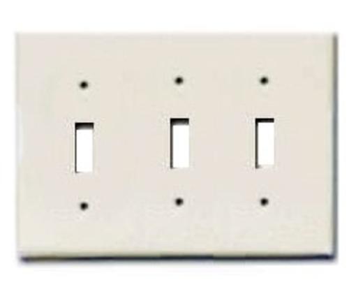 Cooper Wiring 2141A-BOX 3-Gang Switch Wall Plate, Almond