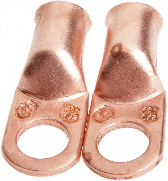 Forney 60099 Copper Cable Lugs, Number 2 Cable with 1/2" Stud