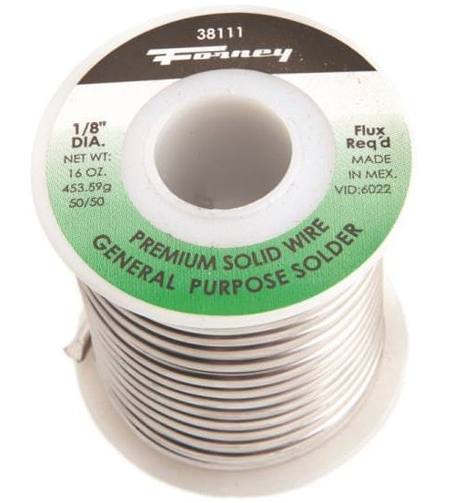 Forney 38111 Solid Wire 50/50 Tin Lead, 1/8"