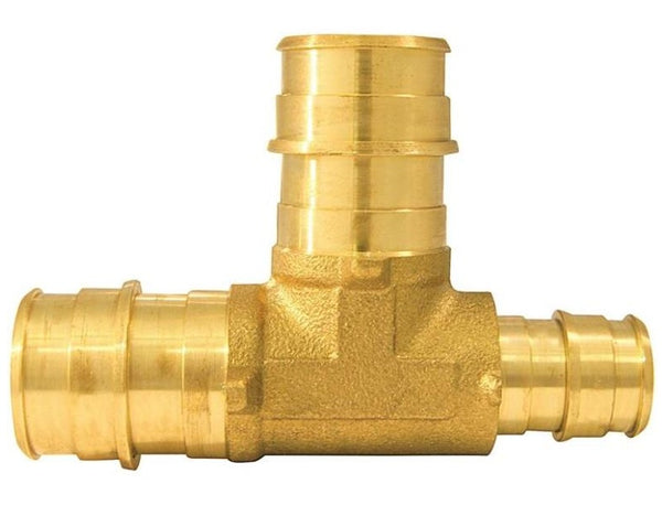 Apollo EPXT341234 Pipe Reducing Tee, Brass, 3/4" x 1/2" x 3/4"