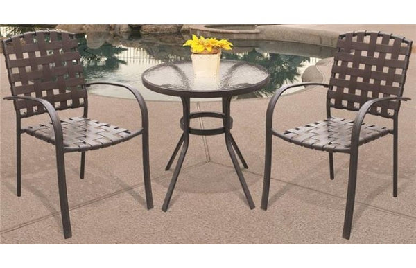 Seasonal Trends T6C27AO1BK Bistro Table, 27", Round, Glass