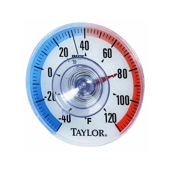 Taylor 5321N Suction Cup Dial Window Thermometer, 3.5"