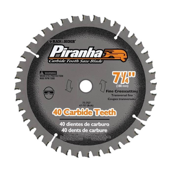 Black & Decker 77-757 Carbide Saw Blades, 7-1/4" 40 Teeth