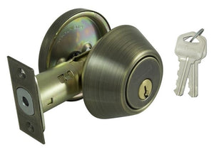 ProSource DB81V-PS 6-Way Adjustable deadbolt, KA3, Antique Brass