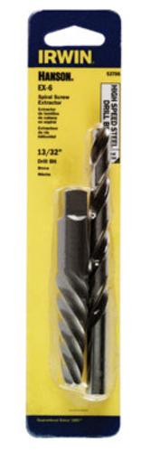 Hanson 53706 Spiral Screw Extractor & Drill Bit, #6