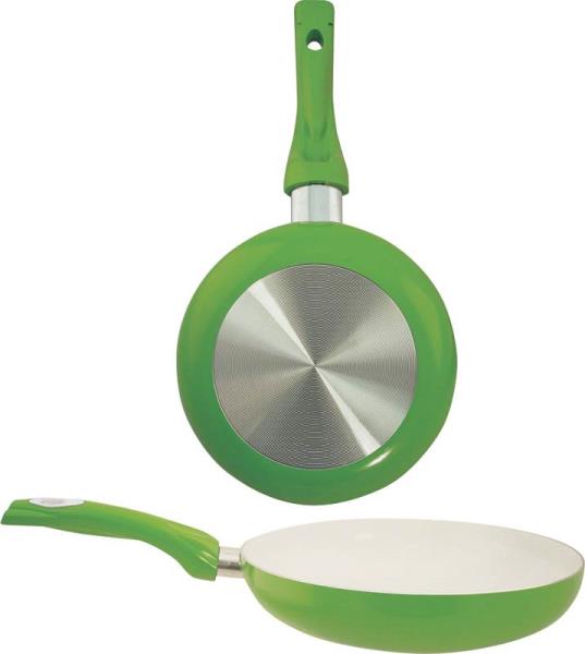 Dura-Kleen 8120-GR Ceramic Coated Aluminum Fry Pan, 8", Green