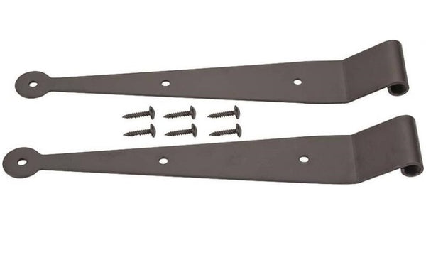 Prosource SH-S02-PS Shutter Strap Hinges, 1-1/2", Black Powder Coated, 2/Pack