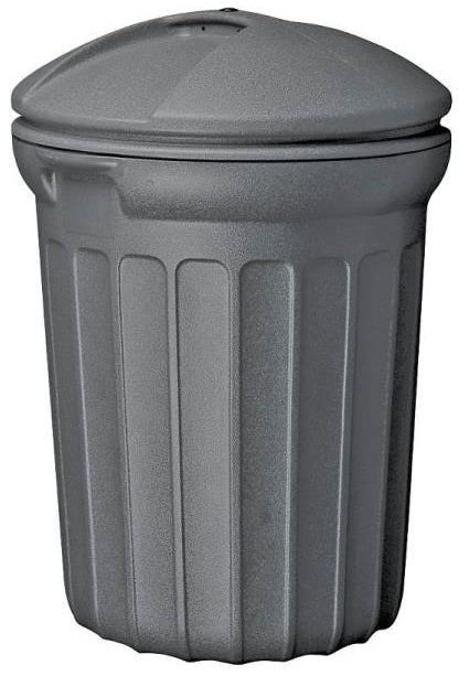 United Solutions TB0030 Trash Can, 26 Gallon, Black