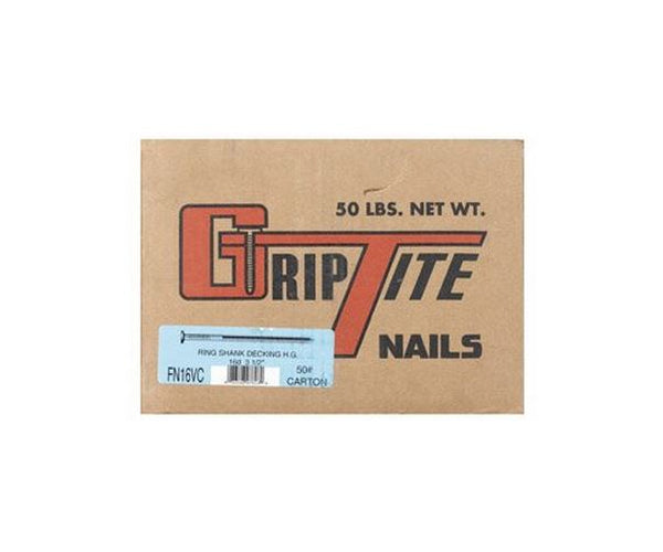 Fox Valley FN16VC Treated Lumber Nail, 3-1/2", Diamond Point, Hot Dipgalvanized