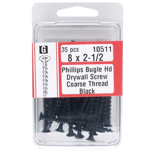 Midwest 10511 Phillips Bugle Coarse Drywall Screw, 8 x 2 1/2"