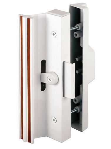 Prime Line C1116 Sliding Door Handle Set, White Aluminum and Diecast
