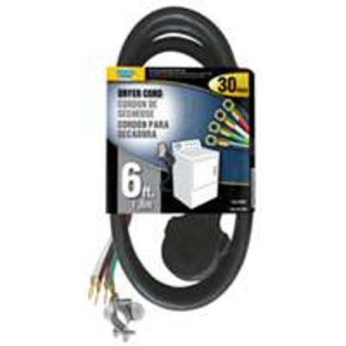 Power Zone ORD100406 Dryer Cord, 6&#039;, Black