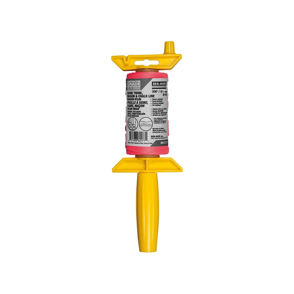 Ben-Mor 60177 Nylon Mason Twine With Reel, #18 x 200', Pink