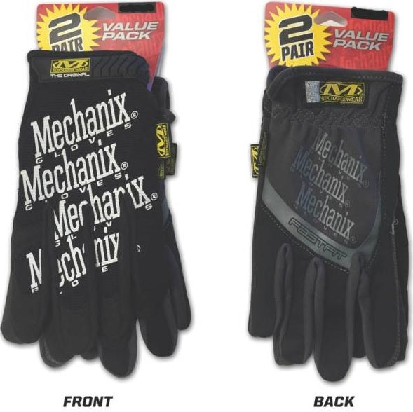 Mechanix Wear MBP-05-009 Original + Fast Fit Gloves, Black, Medium