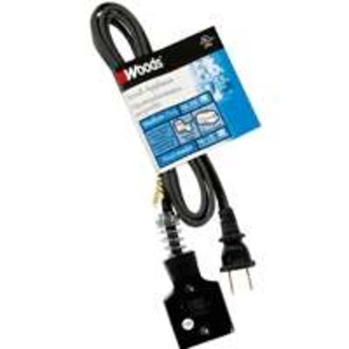 Woods 0290 Household Appliance Cord 6&#039;, Black