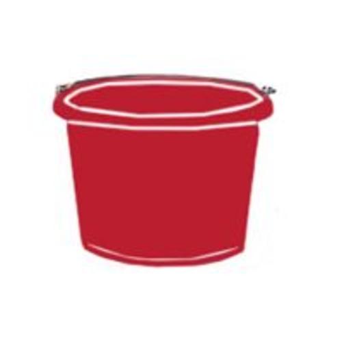 Fortex/Fortiflex N4008R Lightweight Utility Pail, Red, 8-Quart