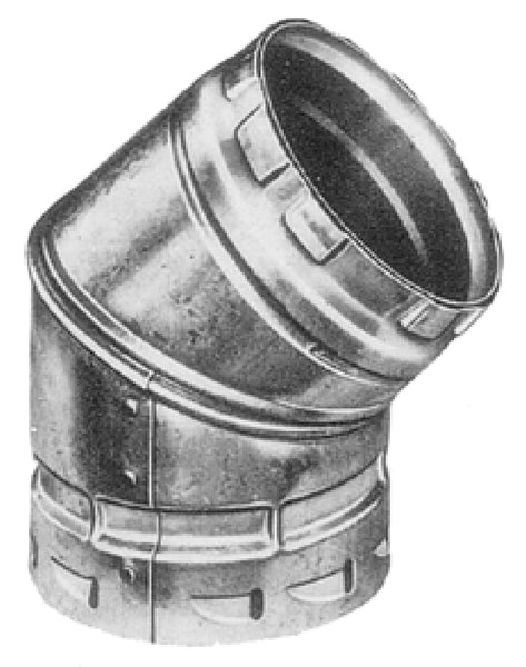 AmeriVent 3E45 Adjustable Gas Vent Elbow, 3"