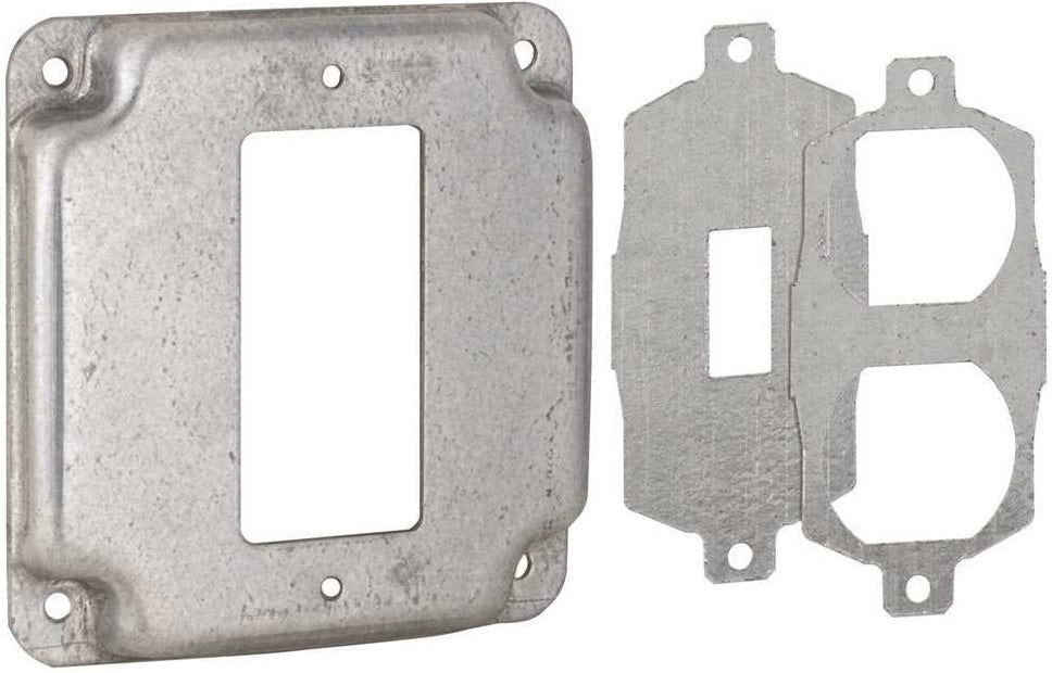Raco 808U Square Steel Box Cover, 1 Gang