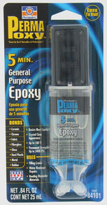Permatex 84101 Permapoxy 5 Minute Epoxy, Clear, 0.84 Oz