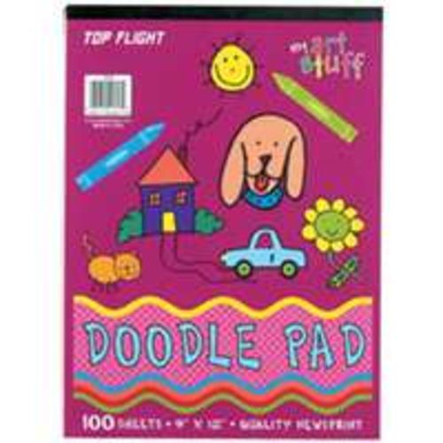 Top Flight 4650215 Doodle Pad White Paper, 30 lbs