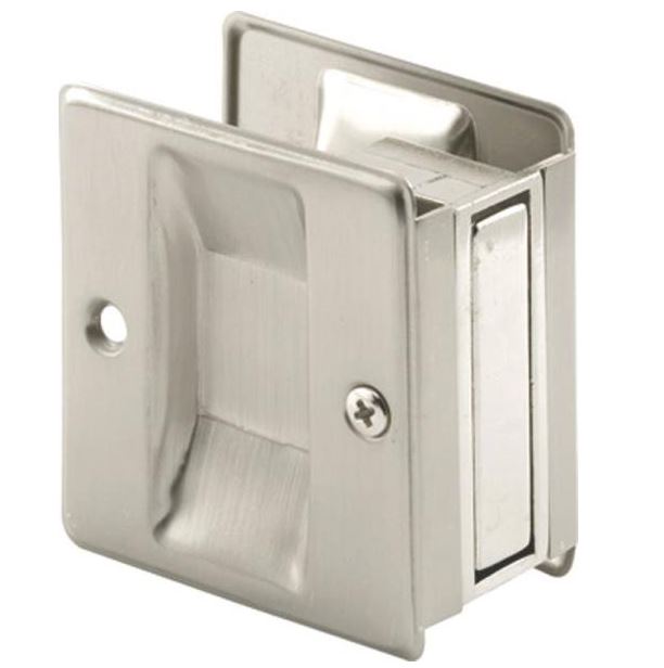 Prime Line N 7238 Passage Pocket Door Pull, Satin Nickel