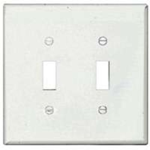 Cooper Wiring 5139W Nylon White Toggle Plate, 2G