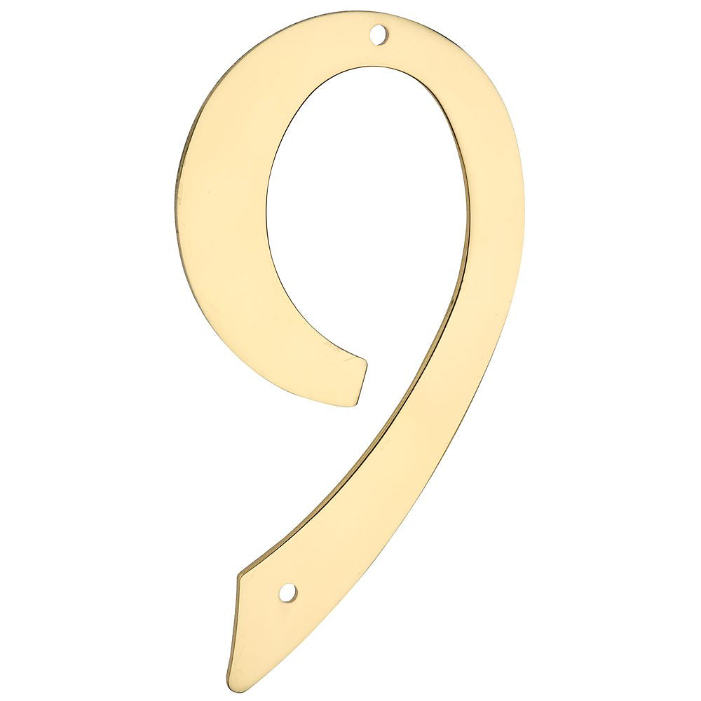 National Hardware N211-672 V1901 #9 House Numbers, Solid Brass, 4"