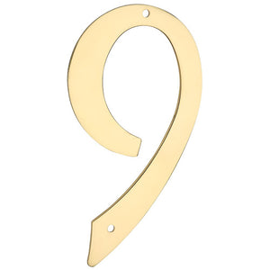 National Hardware N211-672 V1901 #9 House Numbers, Solid Brass, 4"