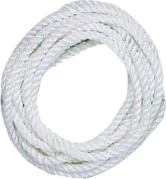 Wellington 15264/38146 3-Strand Twisted Dock Line, White, Nylon, 25&#039;