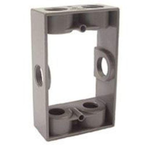 Raco 5400-5 Single Gang Extension Box, 5-1/4" x 3-1/2" x 1-1/2", Gray
