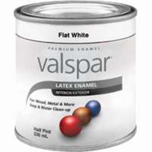 Valspar 65002 Latex Enamel Flat 1/2 Pint , White