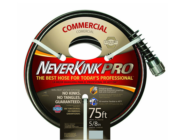 Neverkink 8844-075 Commercial Duty Garden Hose, 5/8" x 75'
