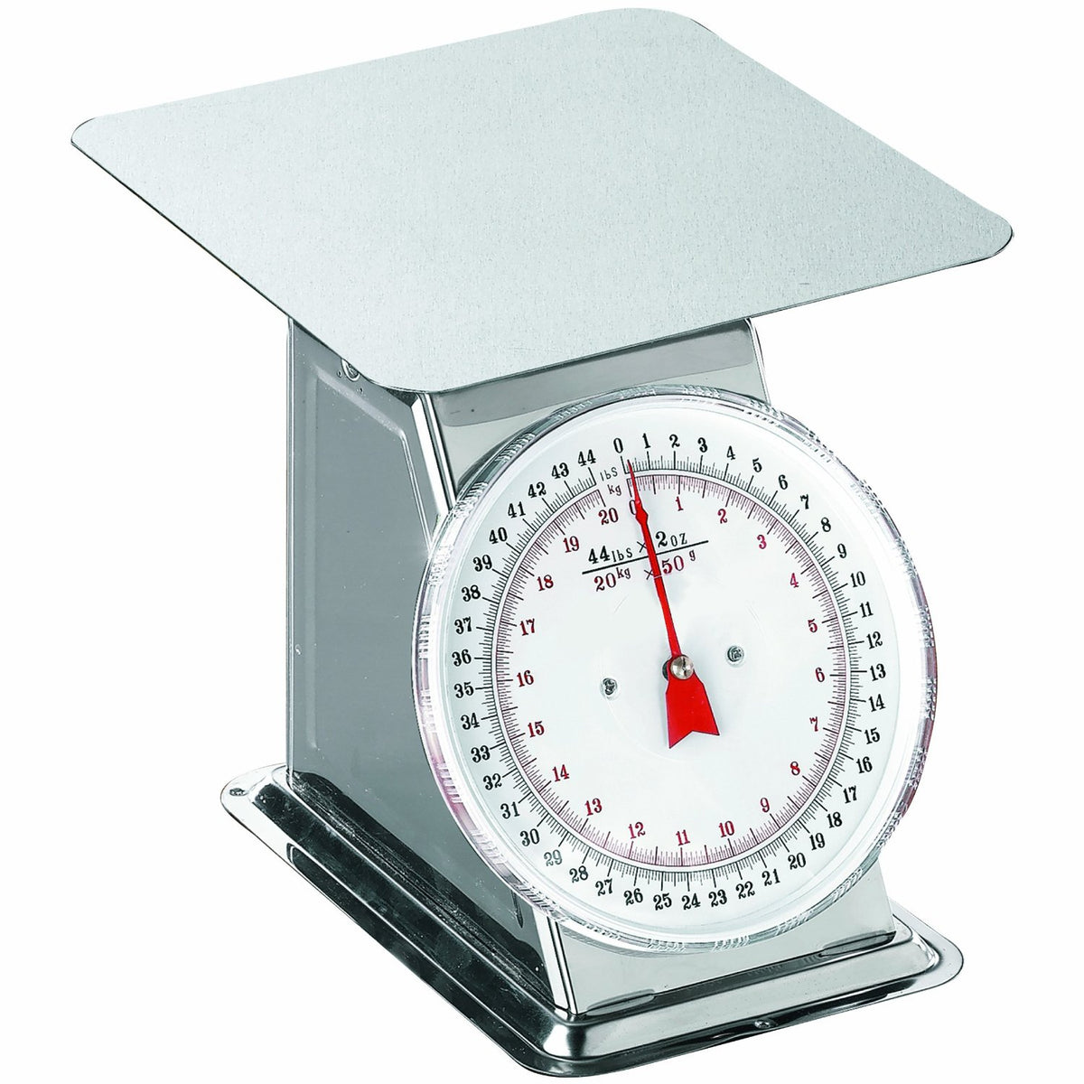 Weston 24-0302 Stainless Steel Flat Top Dial Scale, 44 lbs