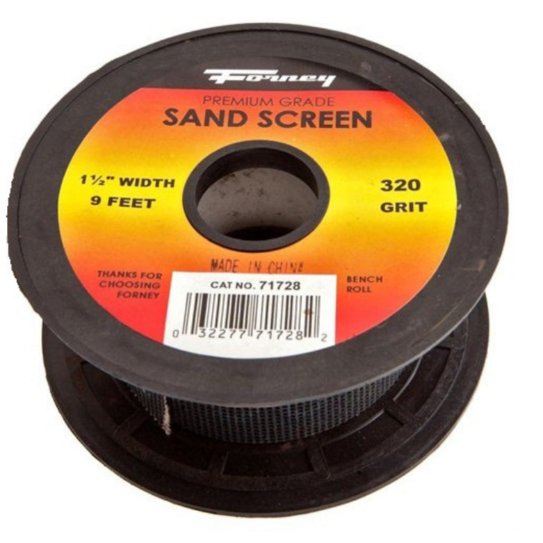 Forney 71728 Sand Screen, 320 Grit, 1-1/2" X 9&#039; Roll