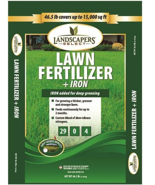 Landscapers Select 902738 Lawn Fertilizer With Iron, 15,000 Sq Ft