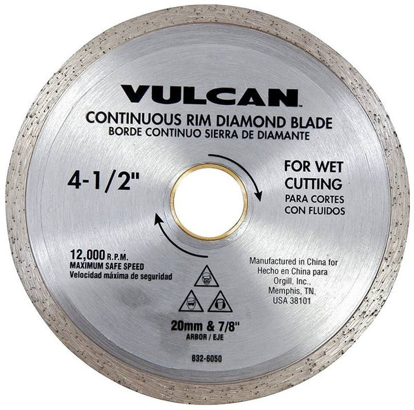Vulcan 932031OR Continuous Rim Circular Saw Blade, 4-1/2" Dia