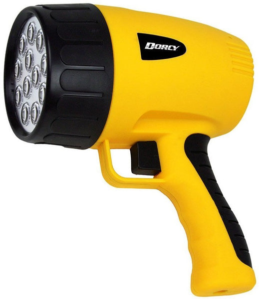Dorcy 411050 12 LED Rechargeable Handheld Spotlight, Yellow