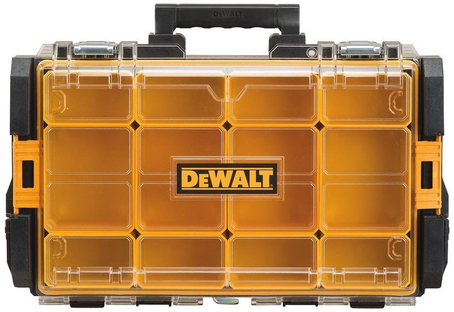 DeWalt DWST08202 ToughSystem Organizer With Clear Lid, Black/Yellow