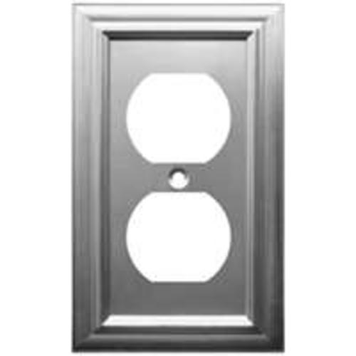 AmerTac 94DN Amerelle Continental 1 Duplex Wall Plate, Satin Nickel