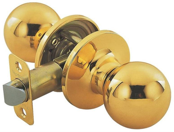 Prosource T9730BRA4V Passage Ball Knob Locksets, Polished Brass